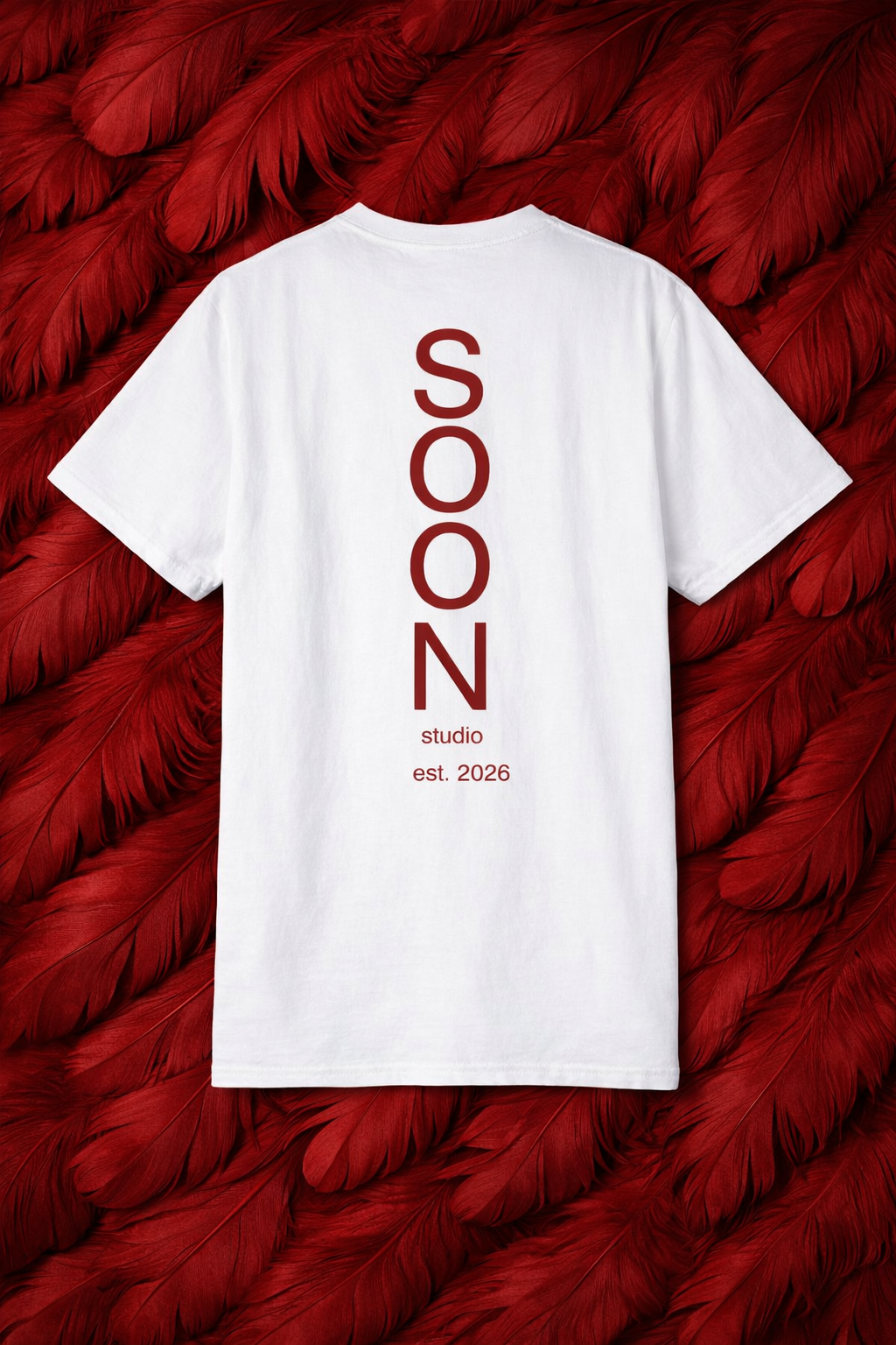 Soon Studio Tee – dark red blood